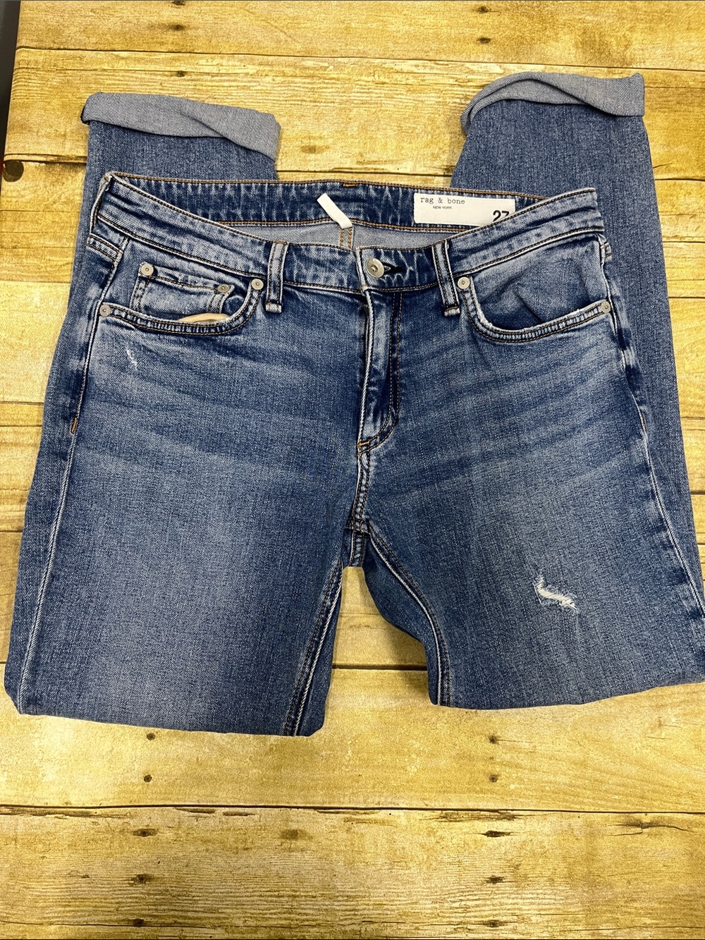 rag & bone "Dre" low rise slim boyfriend jeans size 27